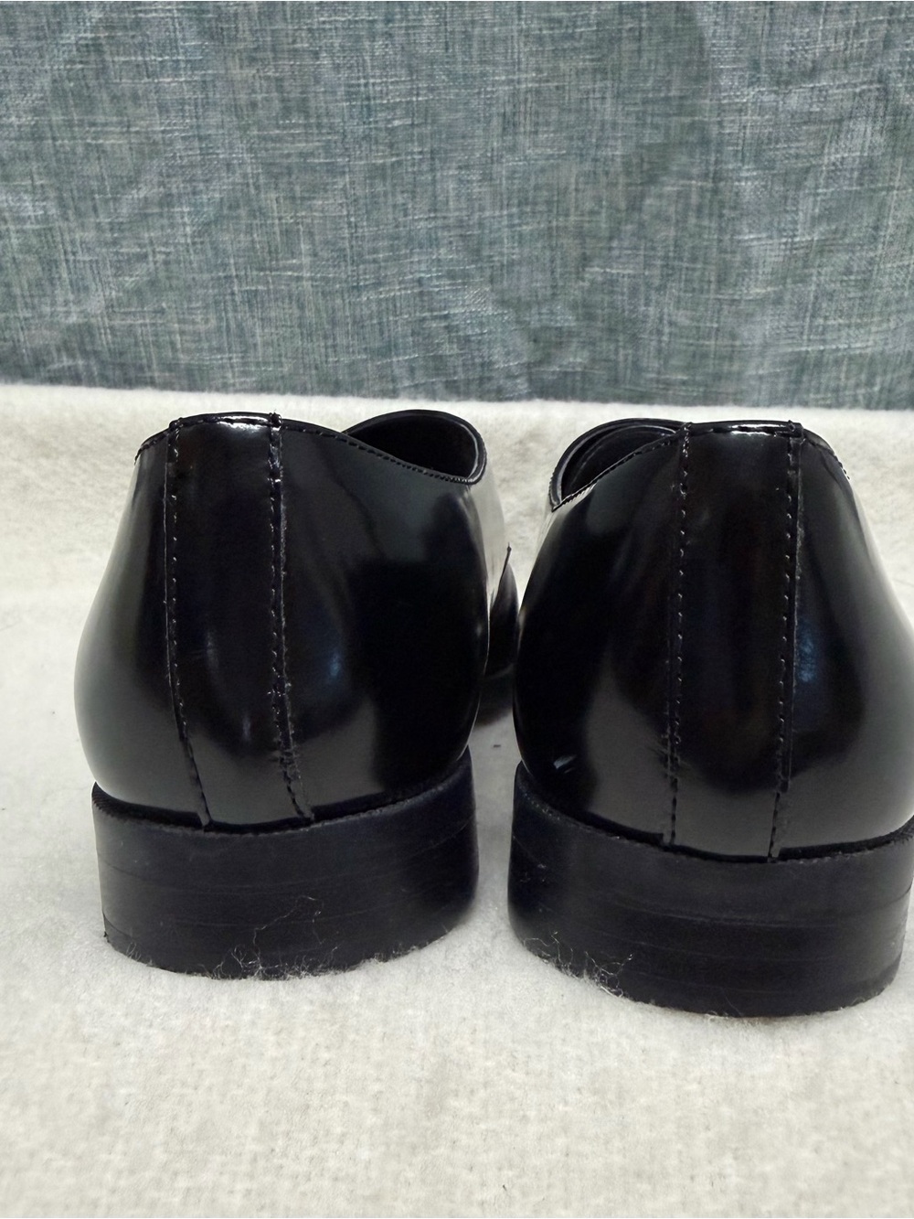 Marc Fisher Black Leather Double-Buckle Monk Loafers - Picture 3 of 4
